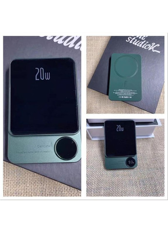 Бездротовий Повербанк MagSafe Power Bank для iPhone 10000mAh 20W Магсейф Павербанк з бездротовою зарядкою Q9, Green Baseus (369776220)