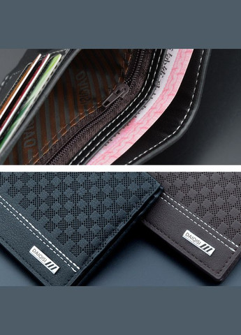 Чоловічий гаманець портмоне гаманець у клітинку коричневий Eton (328267029)