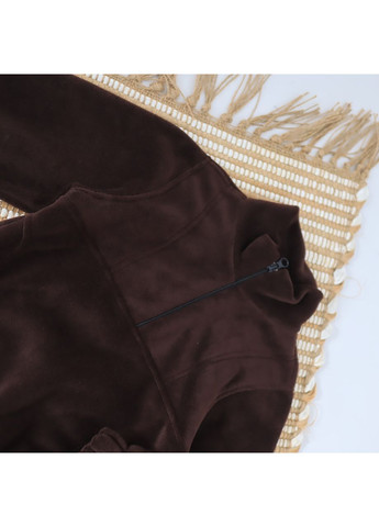 Коричневий зимній дитячий теплий флісовий комплект (толстовка + штани) коричневий брючний No Brand