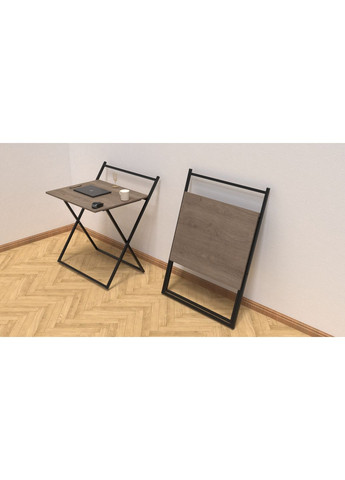 Стіл трансформер Компакт 3 750x790x720 Чорний метал ДСП 16 мм FRD-104680 Ferrum-decor (361944313)