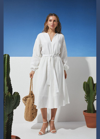 Білий повсякденний сукня ST-Seventeen однотонна