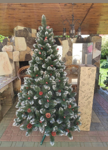 Кармен 1.8м с шишками и калиной елка искусственная новогодняя ель праздничная No Brand (305844459)