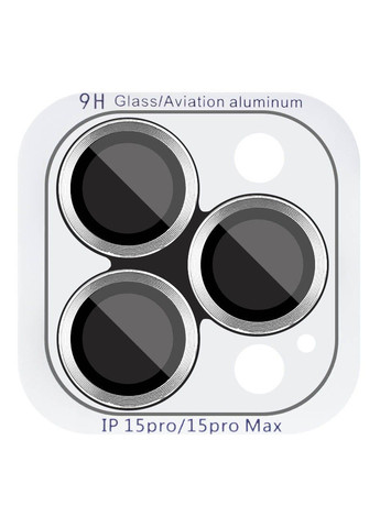 Захисне скло Metal Classic на камеру (в упак.) для Apple iPhone 15 Pro (6.1") / 15 Pro Max (6.7") Epik (292004777)