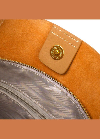 Женская деловая сумка из натуральной кожи с съемным плечевым ремнем и косметичкой песочная (sku_22110) No Brand (329853162)