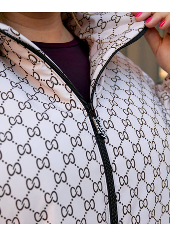 Бежева демісезонна куртка жіноча демісезонна з принтом No Brand