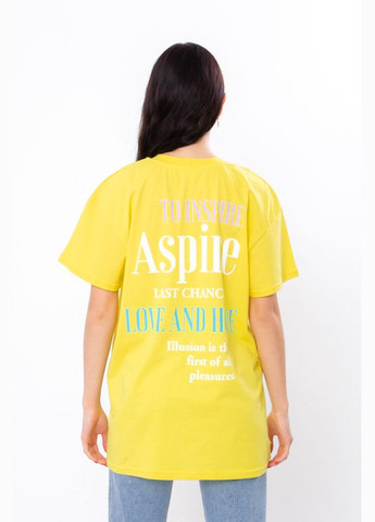 Жовта літня футболка жіноча (оверсайз) з коротким рукавом Носи своє