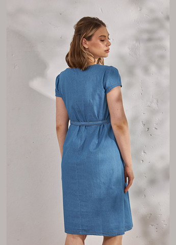 Голубое голубое джинсовое платье для беременных и кормящих Юла мама