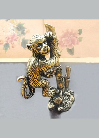Вінтажна зодіакальна фігурка у формі тварини Мавпочка на бамбуку No Brand (292867202)