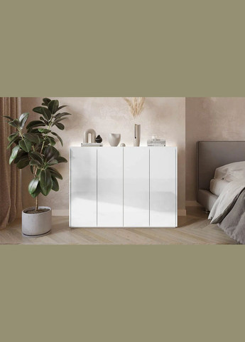 Комод 4-дверний Ізі / EASY глянець/дуб скандинавський з підсвіткою EA-02 LENART (356683881)