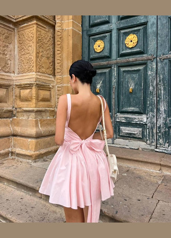 Рожева святковий, кежуал, коктейльна, вечірня жіноча сукня з відкритою спиною FINO Mode