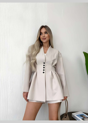 Костюм піджак з підплічниками + шорти, жіночий костюм з шортами, піджак на гудзиках, 1662 No Brand (331283784)