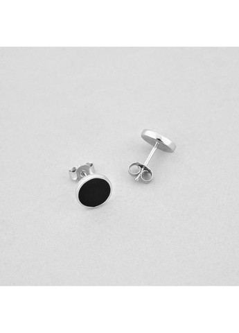 Серебряные серьги с черной эмалью UMAX (290049615)