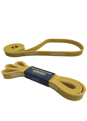 Резинка для фитнеса York 15-25кг - 2080x22x4,5 мм, желтый York Fitness (361952370)