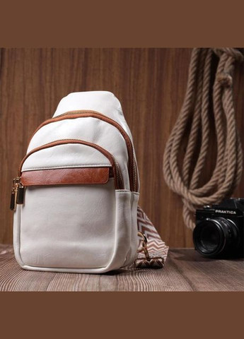 Сумка женская через плечо сумочка слинг в дорогу планшет спортивный для документов барсетка для телефона Белый 34476 Vintage (332164443)