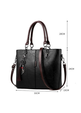 Класична жіноча сумка через плече з брелоком еко шкіра рожева ProDobro (363136431)