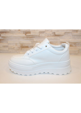 Кроссовки женские белые на шнуровке No Brand Кросівки жіночі белые демисезоны (370590478)