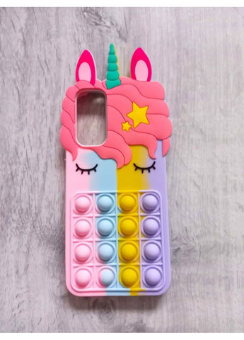 Чохол Pop it для Redmi note 11 Єдиноріг Поп іт антистрес силіконовий дитячий райдужний Xiaomi (360896920)
