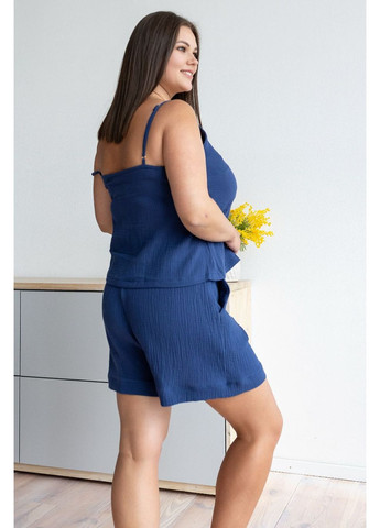 Бежева всесезон піжама літня муслін пс1808 синій MiaNaGreen