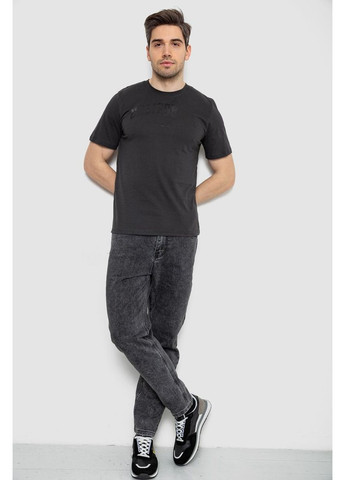 Темно-серая мужская футболка с принтом, 241r1908 Ager