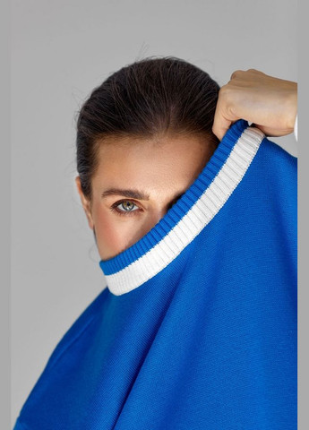 Синий демисезонный базовый джемпер прямого кроя (2763) Triko Bakh