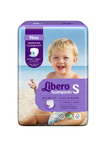 Подгузники-трусики для плавания Swimpants 2 (7-12 кг), 12 шт. Libero (328309036)