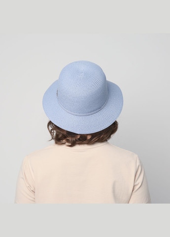 Шляпа с маленькими полями женская бумага голубая VERONICA LuckyLOOK 843-944 (289478409)