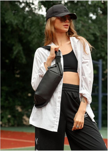 Сумка бананка женская через плечо из экокожи Holster MSH Черный Sambag (302008295)