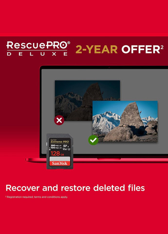 Карта пам'яті SD 128GB C10 UHS-II U3 R280/W100MB/s Extreme Pro V60 SanDisk (322458133)