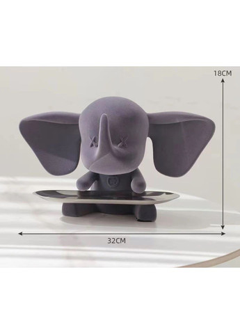 Флоковий органайзер-підставка для ключів, телефону, грошей, косметики та прикрас у формі слоненяти No Brand (306433244)