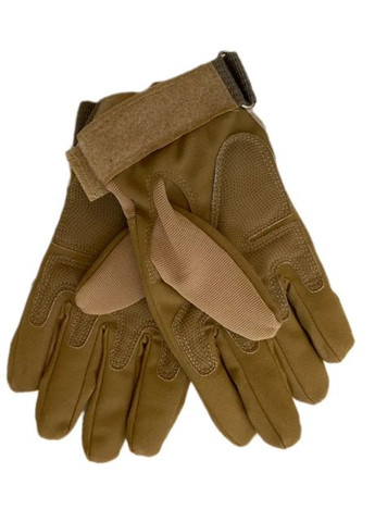 Тактичні повнопалі рукавиці армійські рукавички із захистом кісточок М Brown Tactic (313103224)