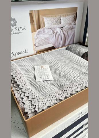 Постільна білизна з піке бавовна євро Сірий (П4К-postel-pike-001-01) No Brand (308755076)