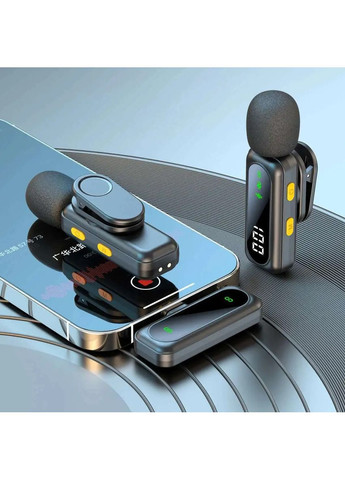 Мікрофон бездротовий подвійний Type-C iPhone 16/15 Android J21 Xiaomi (349443095)