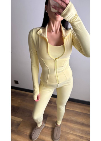 Костюм трійка термо,топ, лонгслів на блискавці та легінси Luna (366288823)