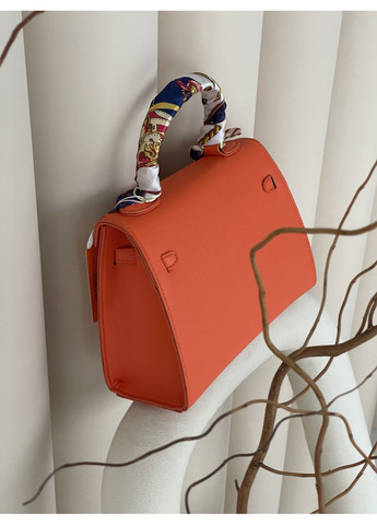 Сумка жіноча Kelly Medium помаранчевий з хусткою крос боді No Brand (369935034)