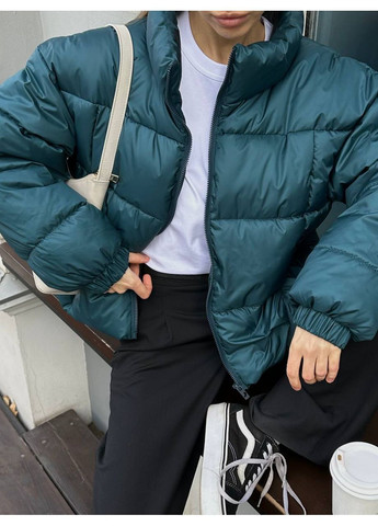 Смарагдова демісезонна куртка жіноча KaraMix