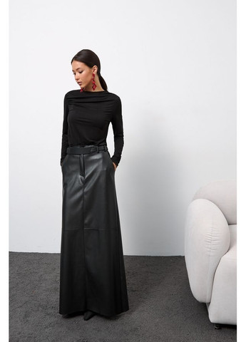 Лонгслів з драпіруванням 3027 Чорний Triko Bakh (368651028)