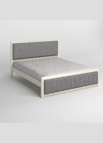 Двоспальне дерев'яне ліжко Барселона Б1 (S0505Y30R)/Аляска 93 (Сірий) 160х200 см (MBG-11879) Mebigrand (368281815)