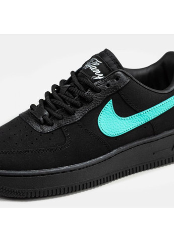 Чорні Осінні кросівки чоловічі nike air force 1 low x tiffany & co v2 найк аір форс 1 преміум No Brand