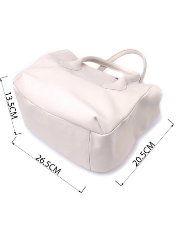 Деловая женская сумка с двумя ручками из натуральной кожи 22830 Бежевая Shvigel (313102110)