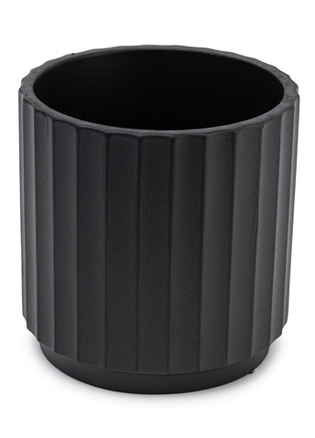 Кашпо для цветов elemi Грань 13.5 см керамическое 1,4 л черное Мамин Посуд (336213685)