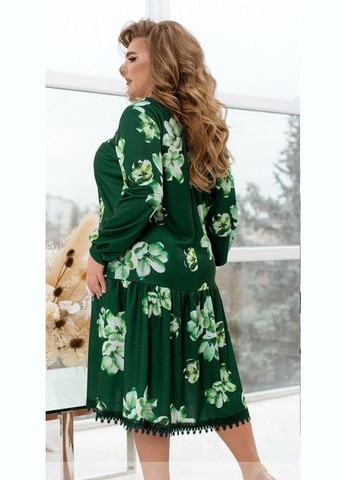 Зелена кежуал сукня жіноча батальна sf-233 зелений, 54-56 Sofia