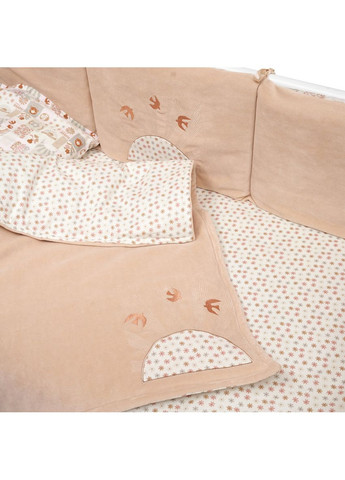 Постельный комплект Be Happy с пледом, 8 элементов, бежевый () Twins 4078-TBH-02 (361147426)