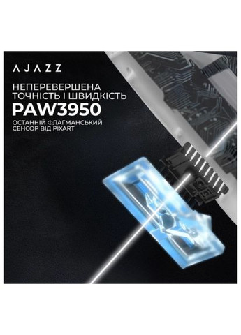 Мышка (AJM159-A-W) Ajazz AJ159 APEX Wireless/Bluetooth/USB White (366645674)