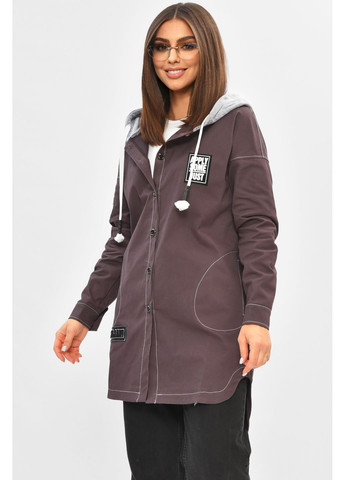 Бордова демісезонна вітровка жіноча однотонна темно-бордового кольору Let's Shop