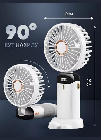 Ручний міні вентилятор на підставці fa портативний вентилятор з дисплеєм Good Idea 1012 (335236756)