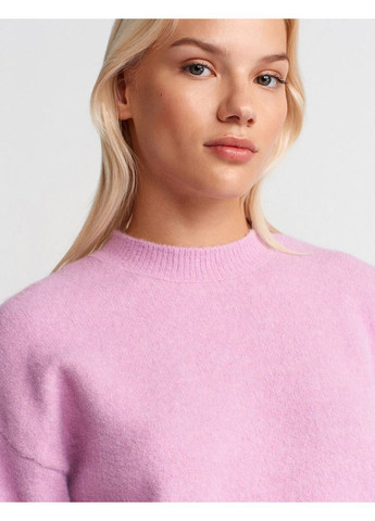 Лавандовый демисезонный свитер текстурированный No Brand