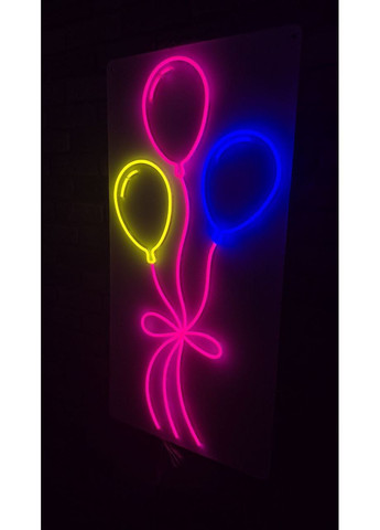Неоновая Led вывеска Воздушные Шарики 45х100 см NeonChic (367115476)