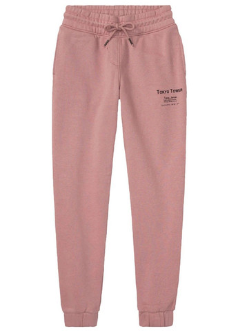 Спортивні штани джоггери бавовняні з начосом для дівчинки 397724 рожевий Pepperts (270091005)