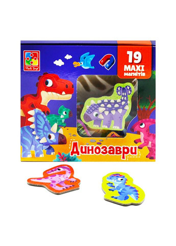 Набор магнитов MAXI "Динозавры" VT3106-23, 19 шт Vladi toys (336335319)
