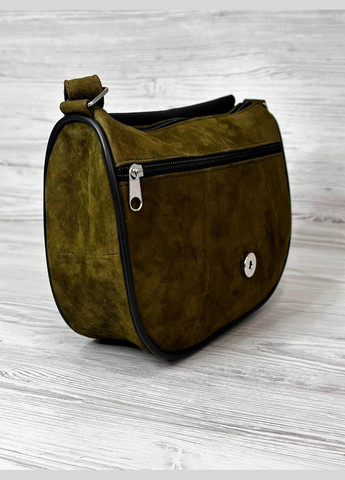 Сумка женская натуральная замша зеленая 113036/1 No Brand (331532511)